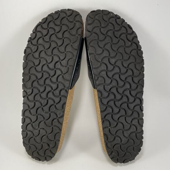 Birkenstock Madrid Slide Sandals Womens Size 41 US 10-10.5 Black Patent Leather - Picture 6 of 10